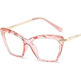Onrtry Blue Light Blocking Glasses for Women Men Clear Lens Cat Eye Eyeglasses Anti Eyestrain Eyewear