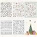 Whaline 2000+ Pcs 20 Sheets Christmas Nail Art Stickers 3D Winter Self-Adhesive Nail Decals Santa Claus Reindeer Xmas Tree Bells Snowflakes Nail Stickers for Women Girls Manicure DIY Nail Decoration