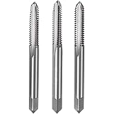 uxcell 3pcs Hand Tap Set, 1/4-20 UNC Taper/Plug/Bottom Thread Screw Taps, High Speed Steel Hand Threading Tapping Tool Kit