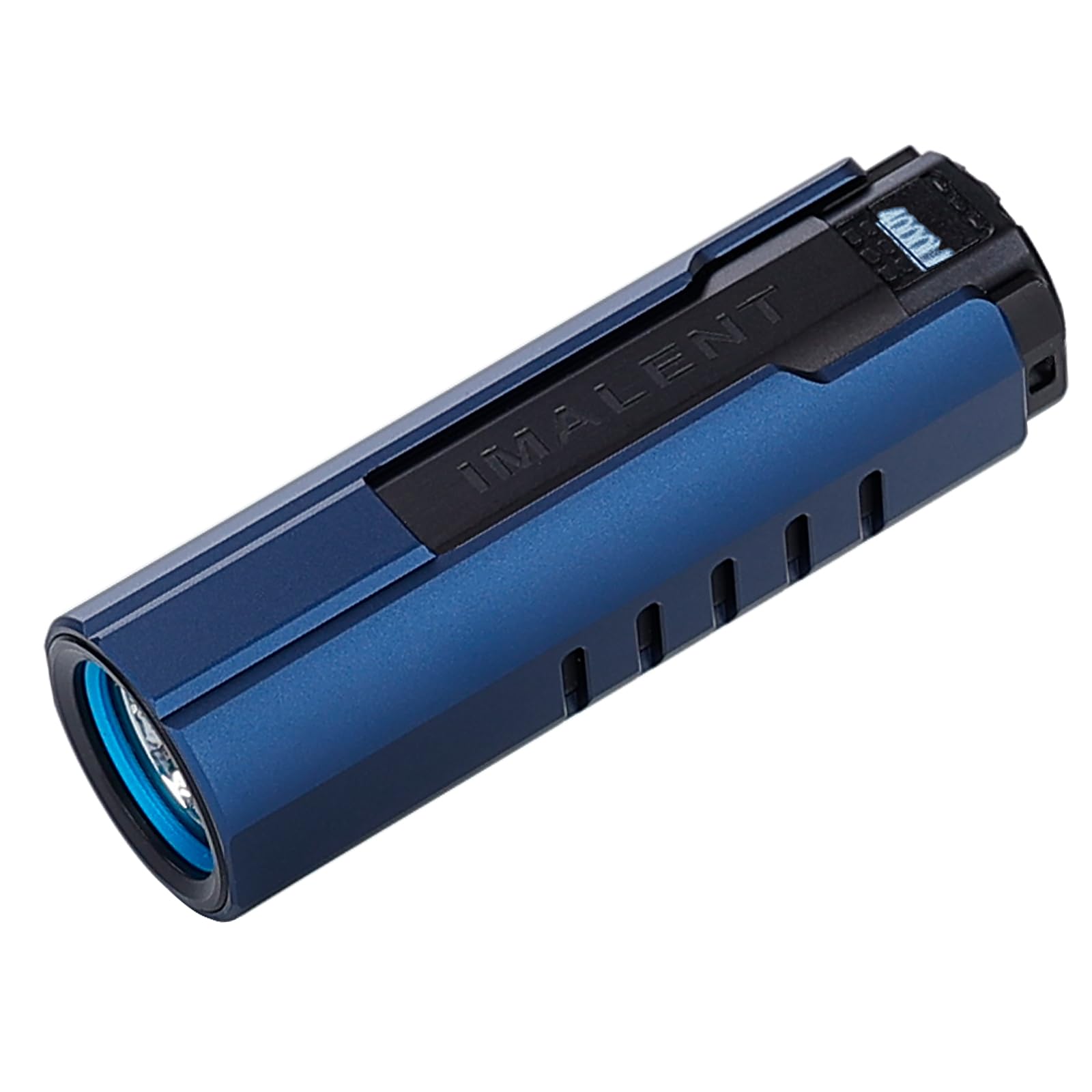 IMALENT LD70 High Performance Mini Torch 4000 lumens, Pocket LED Torch with OLED Display, Brightest Small EDC Flashlight with 6 Bightness Levels for Dog Walking and Fishing (Dark Blue)