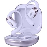 SHOKZ New OpenFit 2+ Open-Ear Headphones,Dolby Audio Enabled,Comfortable Earbuds with Soft Ear Hooks,48H Playtime,IP55 Water-Resistant,USB-C Fast Charging,Wireless Charging - Online Exclusive Purple