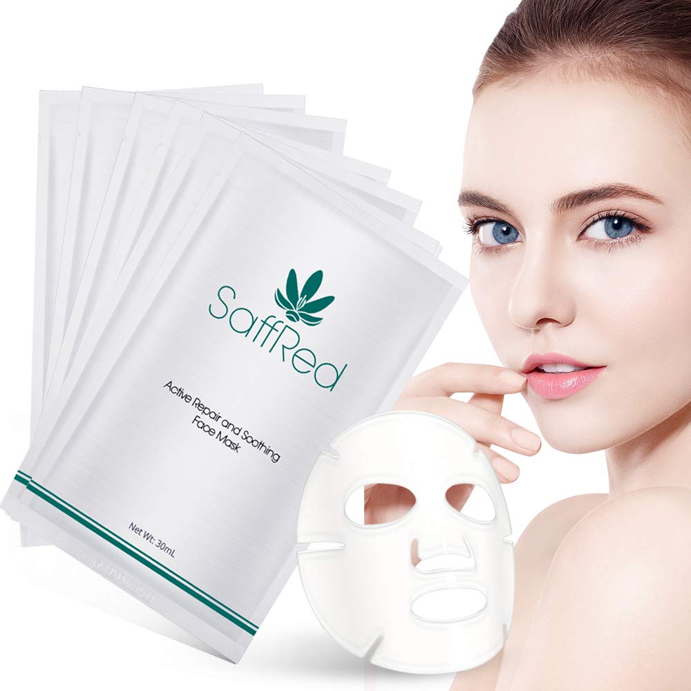 Active Repair and Soothing Facial Mask by SaffRed | Recover Damage Skin | Prevents Skin Redness | Reduces Swelling and Inflammation |Pack of 6pcs