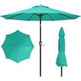 Tobeos 10FT Patio Umbrella, Outdoor Umbrella with Push Button Tilt and Crank, 8 Sturdy Ribs, UV Protection &amp; Waterproof Market Umbrella for Pool, Backyard, Beach,Deck