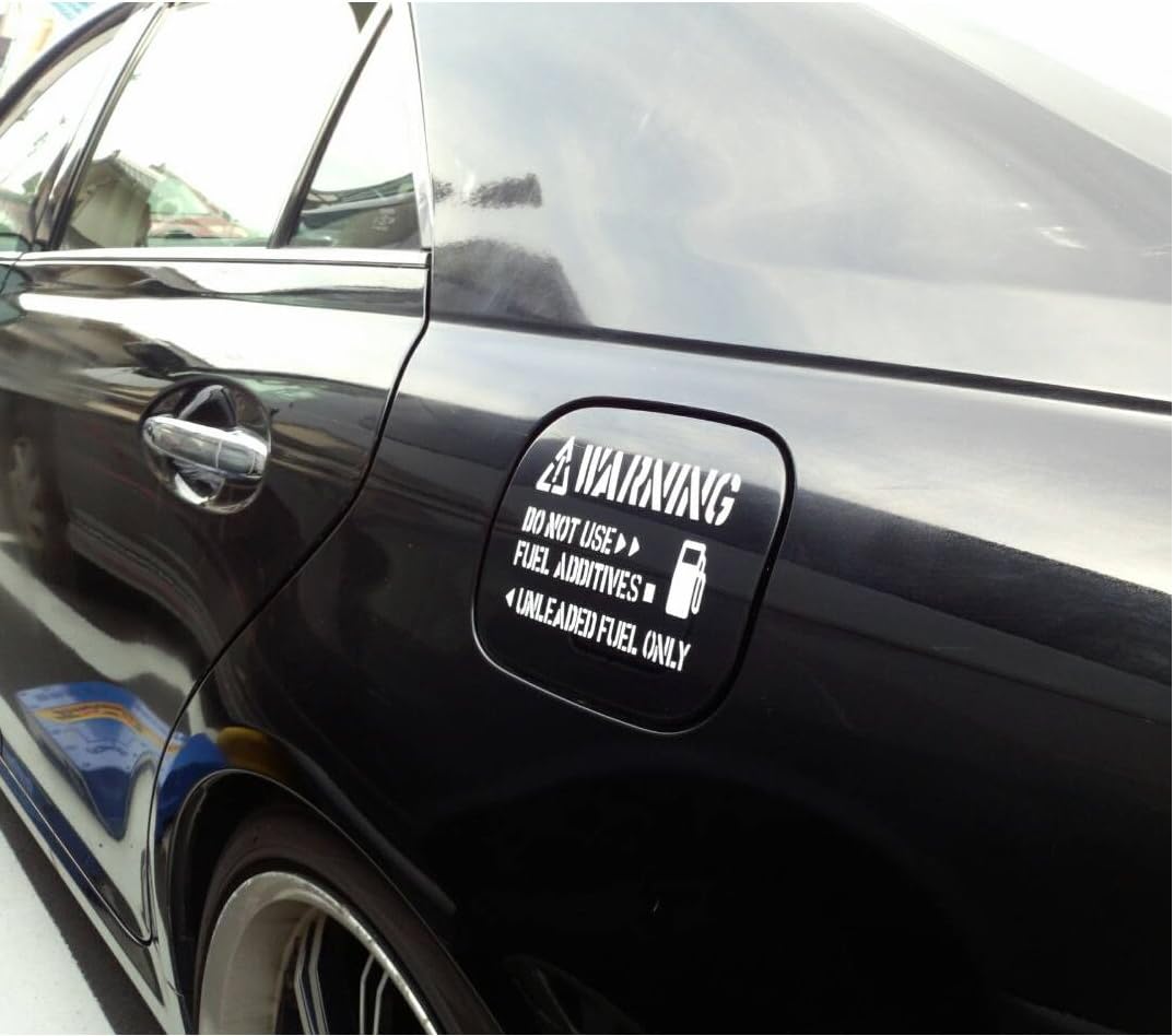 Amazon フューエルステッカー 給油口warning F 02 車 バイク 車 バイク