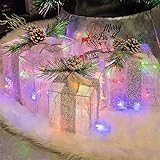 Hourleey Set of 3 Christmas Lighted Gift