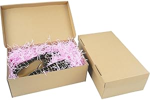 STRBOXONG Cardboard Shoe Boxes with Lid, 30x18x10 cm, Multi-Purpose Storage Box for Home Office Organization Containers, Fold