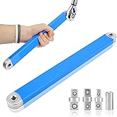 Offset Extension Wrench, 15" Heavy Duty Extension Wrench with 1/2" 1/4" 3/8" Square Drive Adapters and 1/4" Socket, High Carb