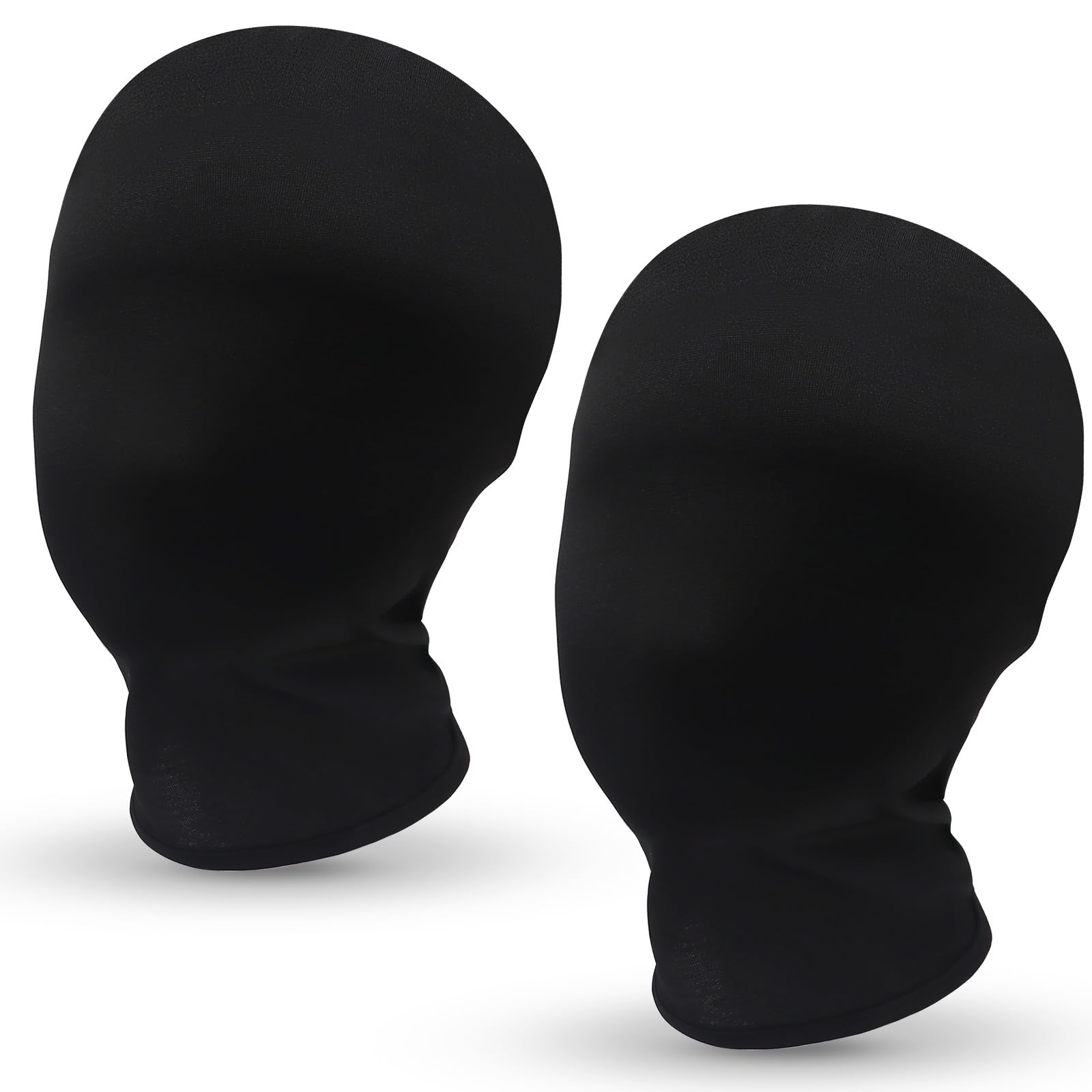 GLGHMH 2pcs Black Full Face Mask, Morph Face Cover, Faceless Skin Masks Halloween Dress Up for Cosplay Halloween Party Costume Unisex Men Women