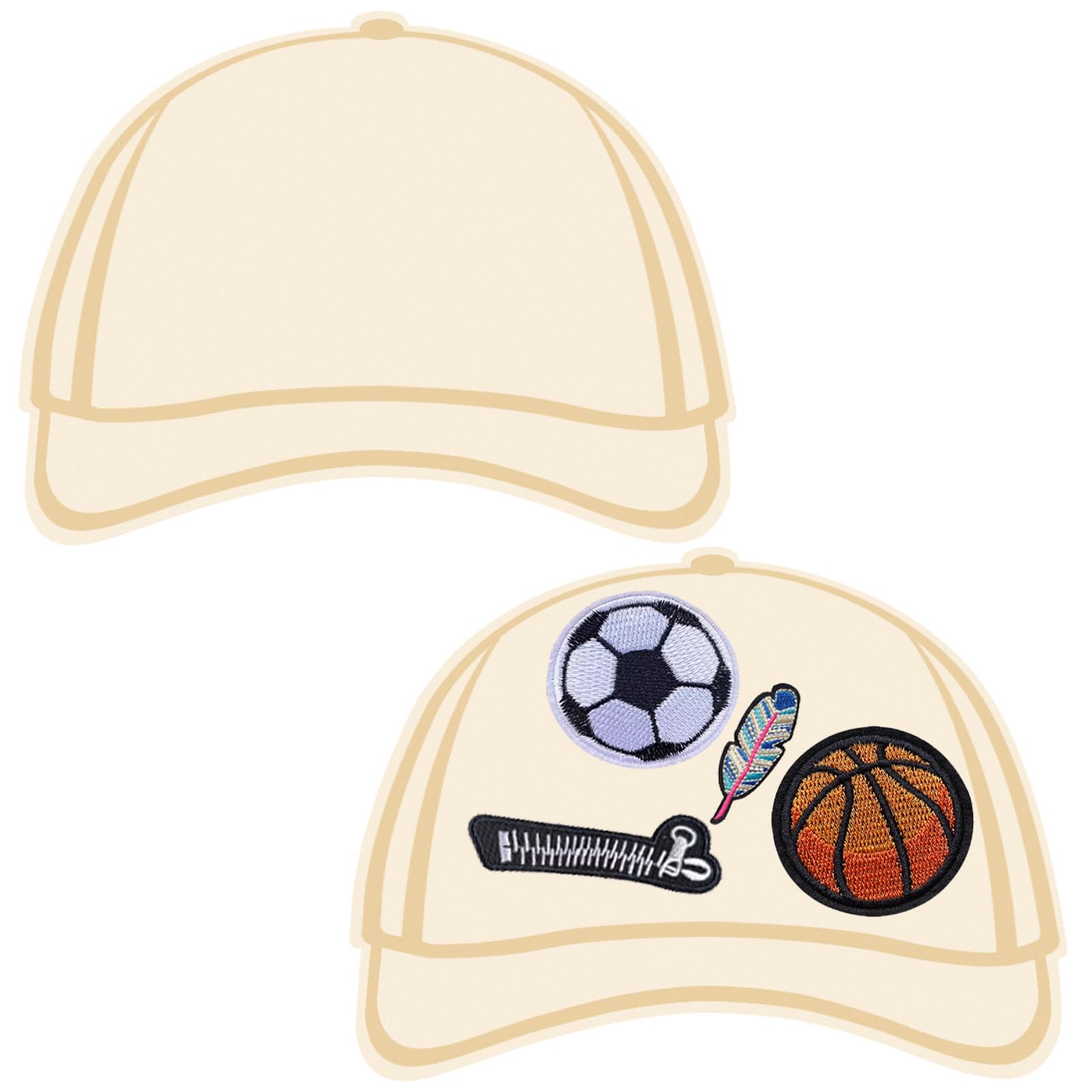 2Pcs Trucker Cap Patch Template Trucker Hat Patches, Hat Patches Patch Board Patches for Hats, Hat Patches Wooden Trucker Cap Template is Suitable for Creating Stylish and Personalized Hats