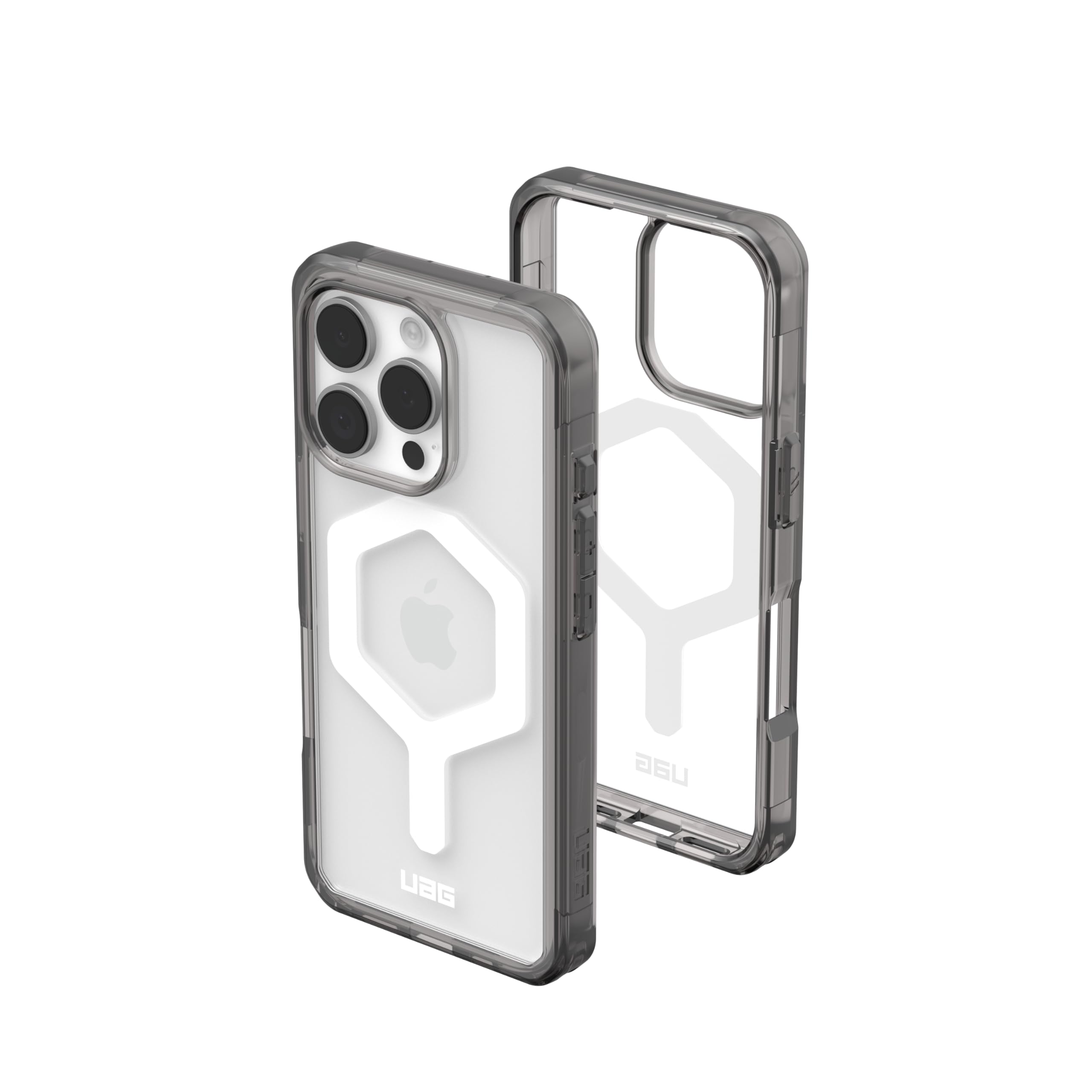 URBAN ARMOR GEAR UAG Designed for iPhone 16 Pro Case 6.3" Plyo - Compatible with MagSafe Charging Rugged Slim Anti-Yellowing Transparent Clear Shockproof Military Grade Protective Cover, Ash/White