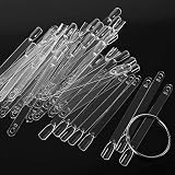 Shakeel Clear Nail Swatch Sticks Fan Shape 50pk Practice Display Tips Metal Ring view 2