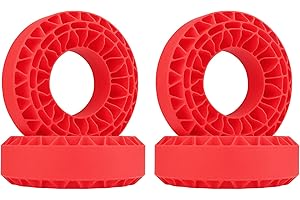 HobbyPark 1.9 Silicone Inserts Foam Rubber Insert fit 118-122mm Tires 4.75" for 1/10 Scale RC Crawler 1.9" Wheel Tires, Super Soft, Replacement of Sponge Foams 4pcs (Red)