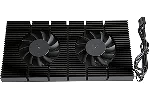 Graphics Card Cooler, GPU Backplate Memory Radiator, Video Card VGA Cooler with Dual Fan 4Pin for RTX3090 3080 3070
