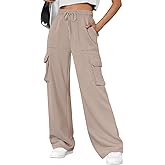 AUTOMET Womens Sweatpants Wide Leg Cargo Pants Fall Fashion Outfits Sweats Baggy Winter Clothes Streetwear Joggers