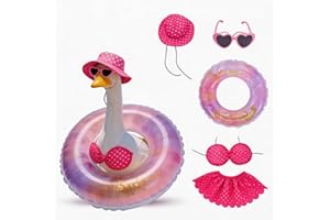 Porch Goose Outfits Clothes, 23" Lawn Goose Statue Spring Summer Costume Clothing, Cute Geese Accessories with Hat Skirt for 