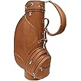 Piel Leather Deluxe 9in Golf Bag, Brown, One Size