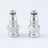 AC PERFORMANCE Female M10 x 1.0 Clutch Slave Cylinder Hydraulic Line Concave Adapter Fitting, Zinc Steel, Pack of 2