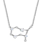 Moon Magic Moonstone Necklaces for women | Zodiac Constellation | 925 Sterling Silver | 18k Rose Gold | Yellow Gold | Rainbow Moonstone jewelry for women | Authentic Rainbow Crystal Jewelry