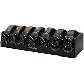 Sucyajied Belt Organizer, Black, 7 Compartments | Natural Bamboo Belt Storage Box, For Closet and Drawer, Belt Holder Case, For Belt and Tie , For Men &amp; Women