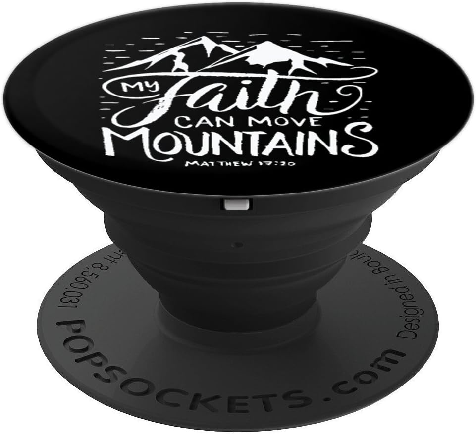 My Faith Can Move Mountains - Bible Verse Christian PopSockets Grip and Stand for Phones and Tablets