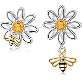 SHAOAN 925 Sterling Silver Koala/Bee/Capybara Earrings for Women Animal Earrings Jewelry for Daughter Sister