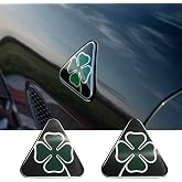 3D Black Quadrifoglio Super Sport Badge Decorative Sticker Compatible with Alfa Romeo Giulia Stelvio Tonale Giulietta 4c MiTo 159 147 159 Exterior Accessories