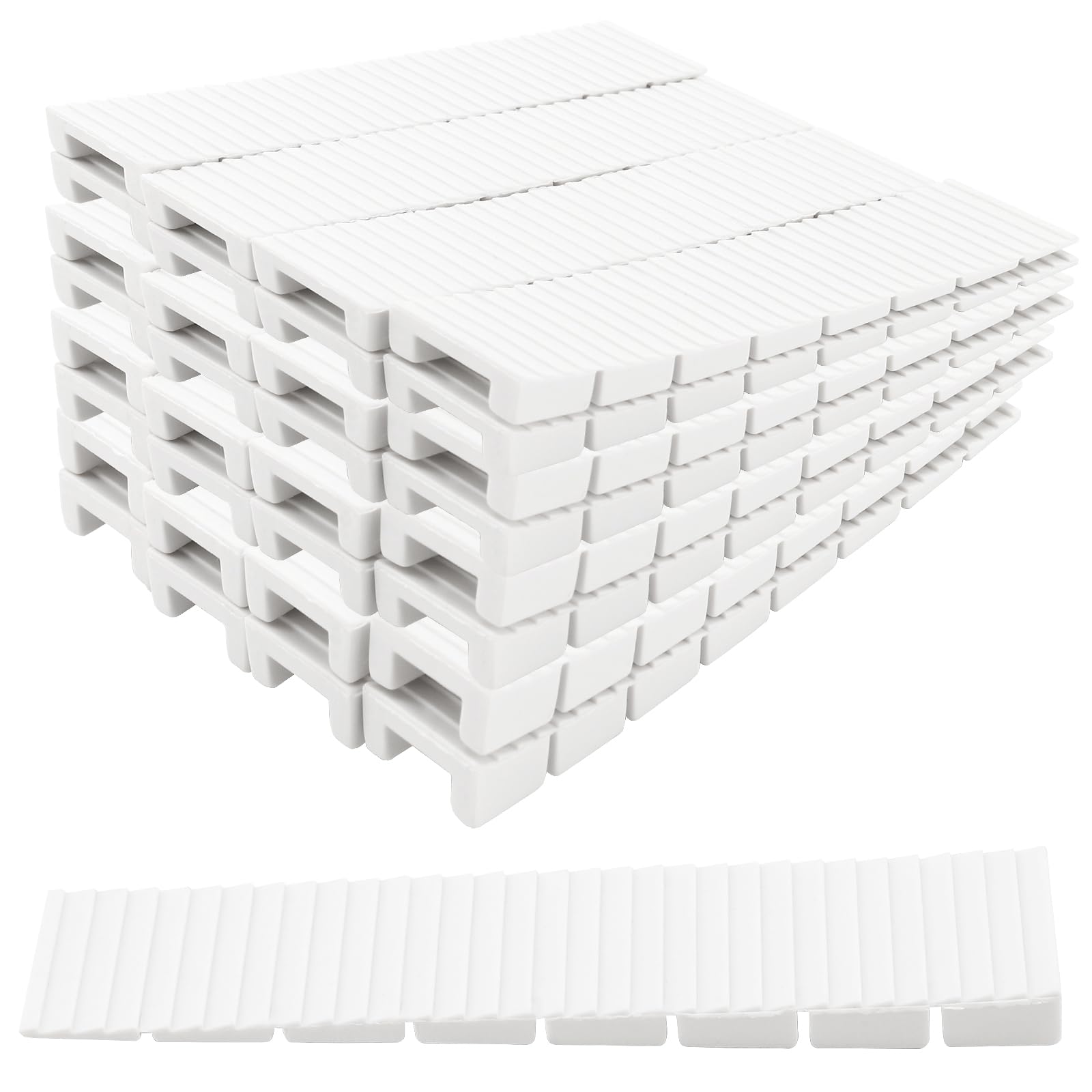 YUENPUN 100PCS Furniture Leveling Wedges, White Plastic Wedges Shims, Adjustable Table Composite Shims for Table Feet, Chair Leg, Door, Wardrobes