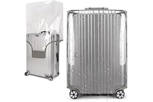 GigabitBest 28 Inch Clear PVC Luggage Cover Protectors Suitcase Covers for Luggage Thickened suitcase protective cover for Wheeled Suitcase Suitable for 28"