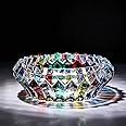 Magcolor Colorful Crystal decorative bowl for kitchen and indoor,Home Office Tabletop Beautiful Decoration Craft-5.5 inch.
