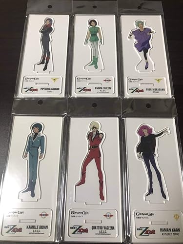Amazon Co Jp Zガンダム6種セット カミーユクワトロハマーンシロッコエマフォウ ガンダムカフェ アクリルスタンド ホビー 通販