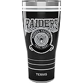Tervis Traveler NFL Las Vegas Raiders - Vintage Triple Walled Insulated Tumbler Travel Cup Keeps Drinks Cold & Hot, 30oz, Stainless Steel