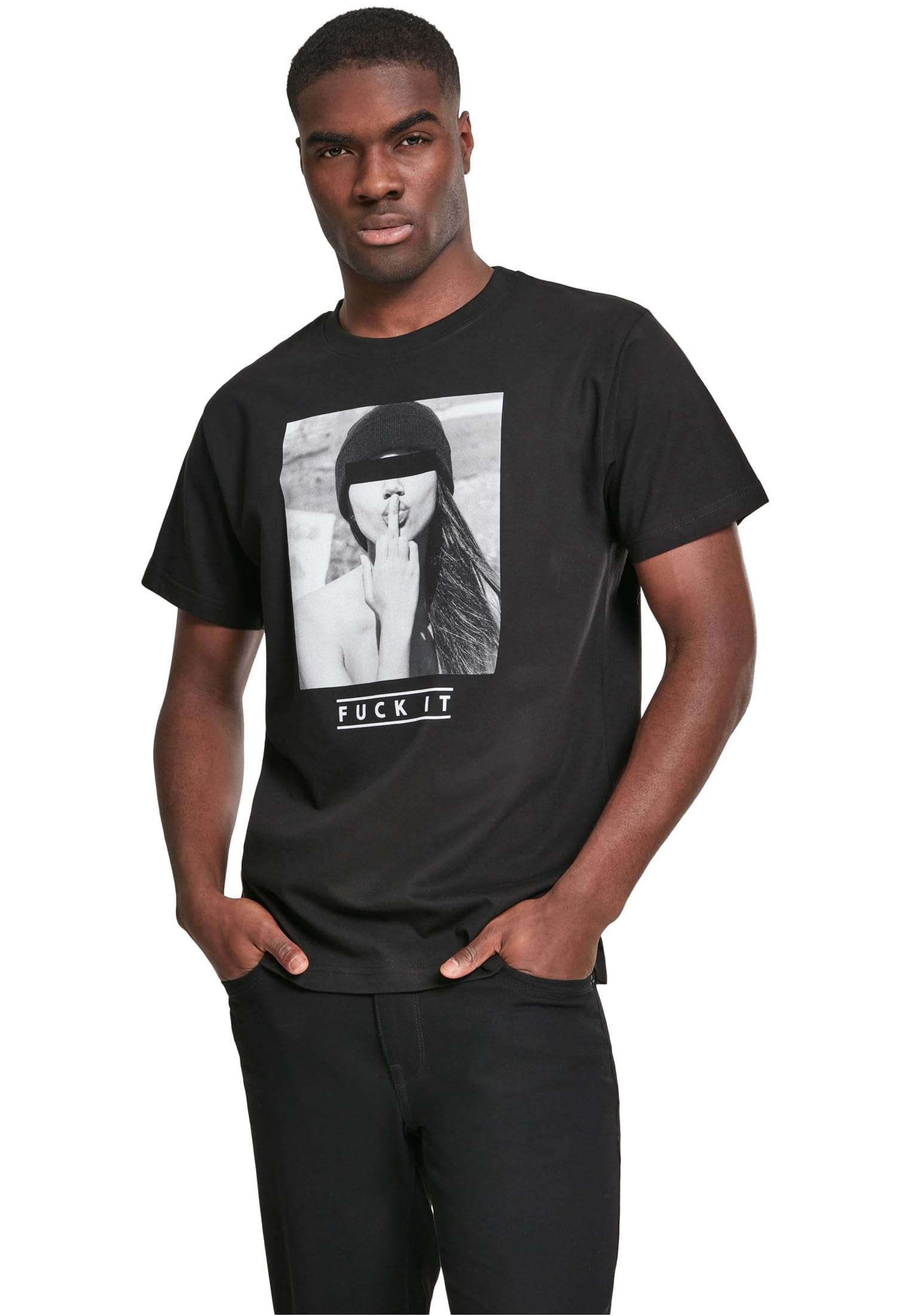 Mister Tee Herren T-Shirt F#?KIT Tee, Farbe schwarz, Größe 4XL