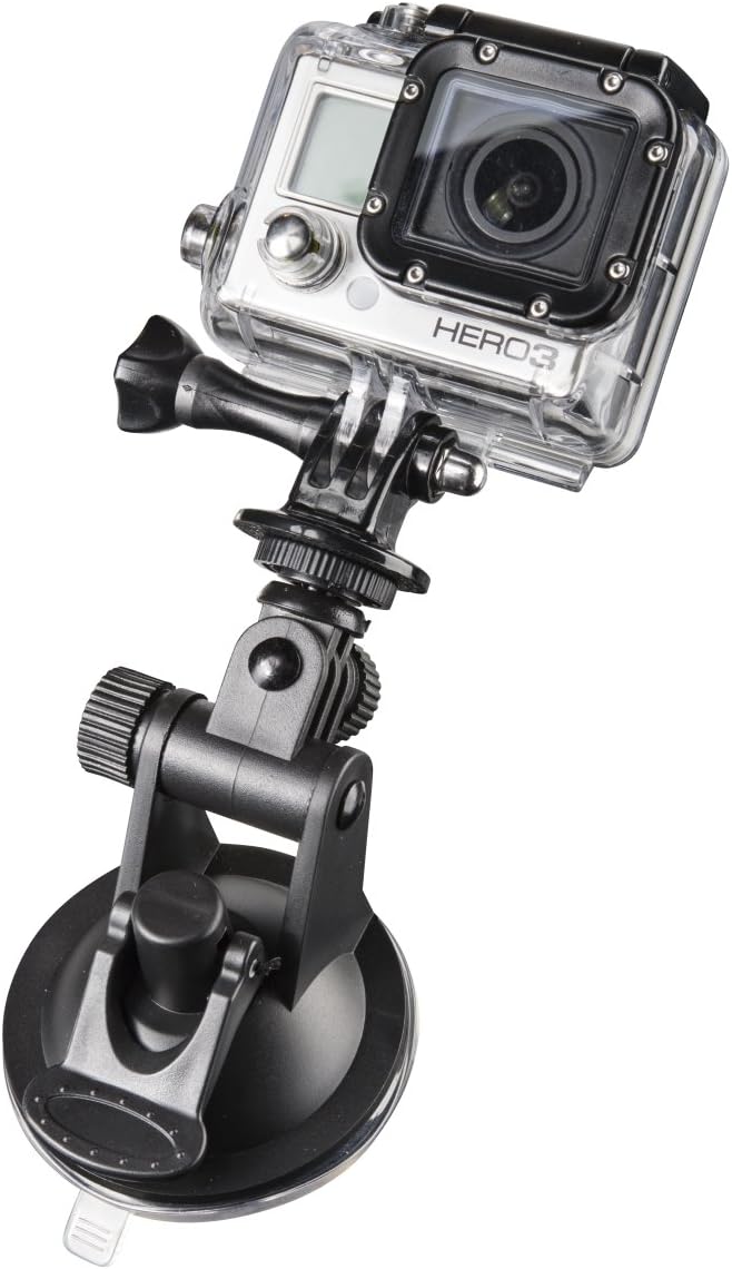 Mantona Suction Cup Mini with 1/4 Inch Thread and GoPro Mount – suitable for GoPro Hero, Lightweight Digital/Compact Cameras & Smart Phones
