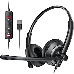 awatrue EH05-U Wired USB Headset with Noise
