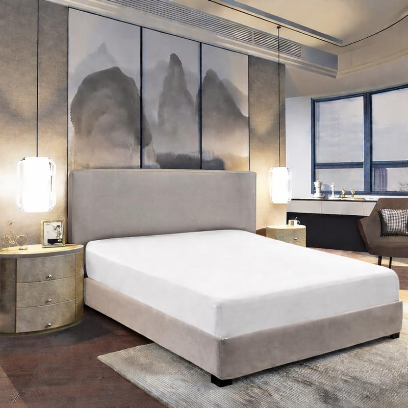 Indus Textiles Small Double Fitted Sheet 100% Egyptian Cotton 800 Thread Count Extra Deep Pocket 40cm Hotel Quality Luxury and Comfortable Easy Care Small Double fitted sheet (122 x 190cm)