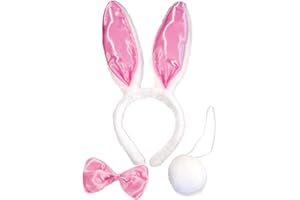 OLYPHAN Bunny Rabbit Costume Kit for Adult - Halloween Costumes, Easter Accessory, Cosplay Accessories Set