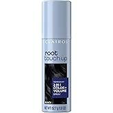 Clairol Root Touch-Up Color + Volume 2-in-1 Temporary Hair Spray, Black | Pack of 1| Gray Coverage with Volume Boost | Ammonia-Free | Dries Fast | For All Hair Types