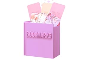 Honeydak 3D Printed Book Shaped Bookmark Holder Book Lover Gift Bookish Accessory Office Desk Supplies Funny Bookmark Accessories End of Year Gift for Teacher(Purple)