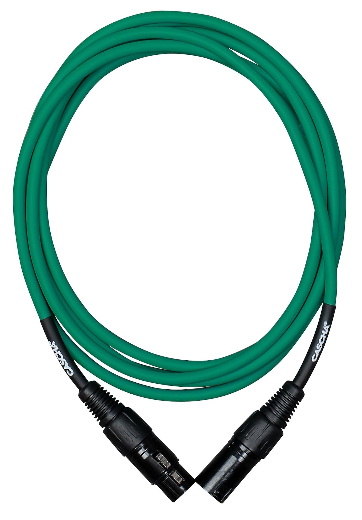 CASCHA Standard Line Microphone Cable (XLR), Green, 2 m