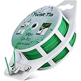 Twist Ties - All-Purpose Coated 328feet Garden Plant Ties with Trimmer Garden Twine Support Ties Reusable for Gardening Plant