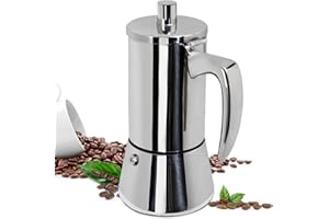 Supvision 12 Cup Thickened Moka Pot 304 Stainless Steel 600ml Italian Espresso Coffee Maker Stovetop CoffeeMakers Mocha Pot Percolator for Induction Stove Classic Cafe Makers Portable for Easy Brewing