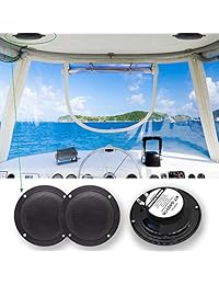 Coche Barco Altavoces marinos Impermeables Altavoces marinos Bidireccional Sonido Estéreo Sonido Motocicleta UTV ATV Pesca Carro de golf Yate SPA Tractor de minicargador Powersports 160 vatios 4 '' pulgadas Cono doble Par negro