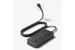 5 FT Extension Cord with 8 Widely Outlets Surge Protector Power Strip with 2 USB Ports & 2 USB C Desk Charging Station for Ho