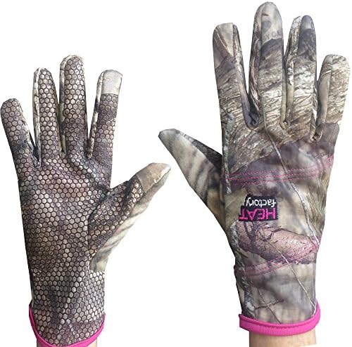 Heat Factory Women's Lightweight Fleece Gloves with Touchscreen Finger Tips and Hand Warmer Pockets