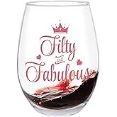 Puuonnnnno Funny 50th Birthday Gifts for Women,Mom,Friends,Sister,Daughter,Fifty and Fabulous,50 Year Old Gifts For Women,50th Birthday Decorations,Christmas Thanksgiving Gift for Her -8