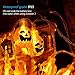 Halloween String Lights, YUNLIGHTS 13ft 30LEDs 3D Jack-O-Lantern Pumpkin Lights with Remote Control, 8 Modes Battery Operated Outdoor Halloween Lights, Warm White