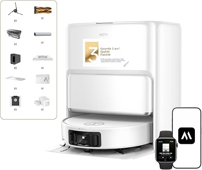 Z60 Ultra Roller SA Robot Aspirateur Laveur, Blanc