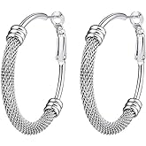 PROSTEEL 30/40/60/80/100mm Chunky Hoop Earrings For Women Gold Plated/Black Stainless Steel Hoops Earrings Statement Jewelry