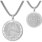 TEAMER Saint Raphael Necklace Archangel of Healing & Protection St. Raphael Pendant Necklace Amulet Religious Jewelry For Men