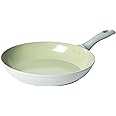 Salter Earth 28cm Frying Pan – Healthy Ceramic Non-Stick Coating, PFAS-Free Induction Cookware, Small Aluminium Egg Pancake Cooking Skillet, Easy Clean, PFOA/PTFE-Free, Stay Cool Handle, Green